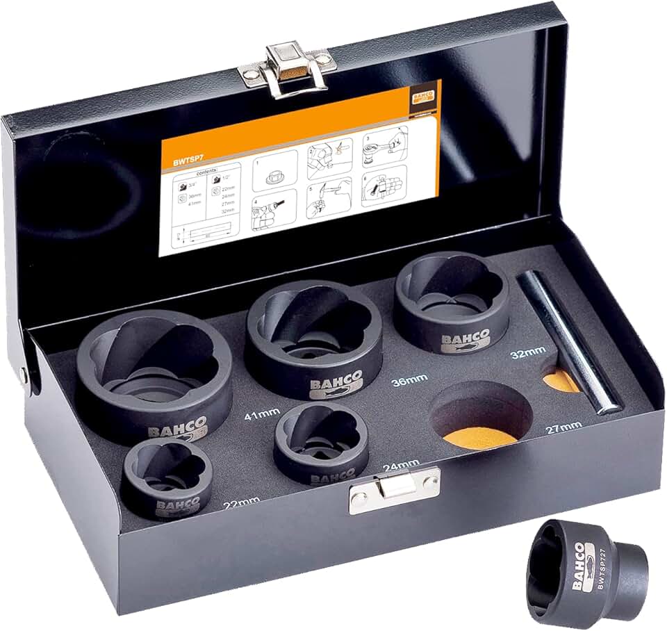 Bahco BWTSP7 BHBWTSP7 Twist Socket Set, Multi-Colour