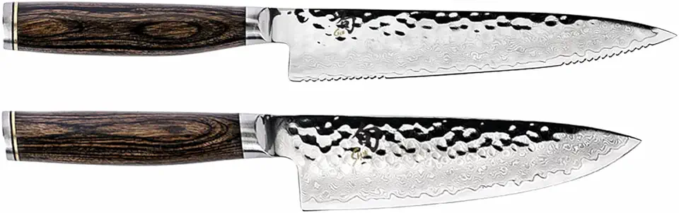 Shün Premier 2-piece Knife Set, 6-inch Chef's Knife and 6½-inch Serrated Utility Knife