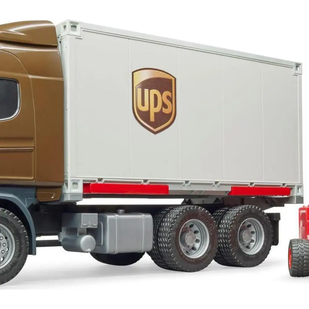 Bruder 03581 Scania R-Series UPS Logistics Truck w/ Forklift