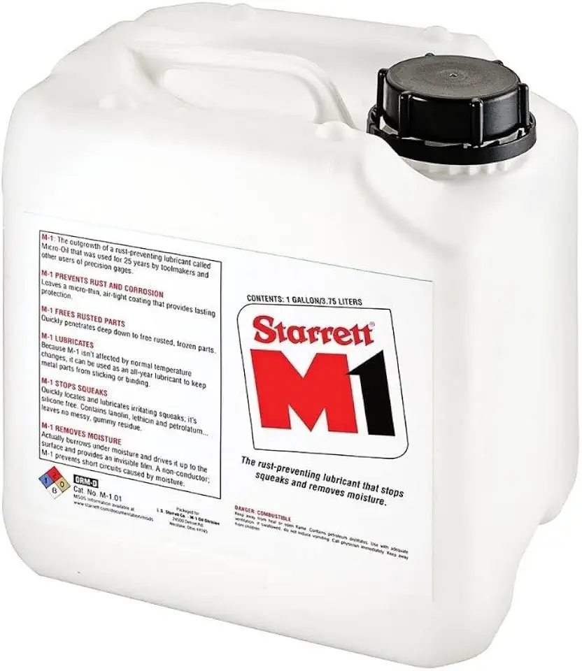Starrett Amber Industrial Lubricant - Silicone-Free, Ext. Temp Range, 1 Gal - M-1.01