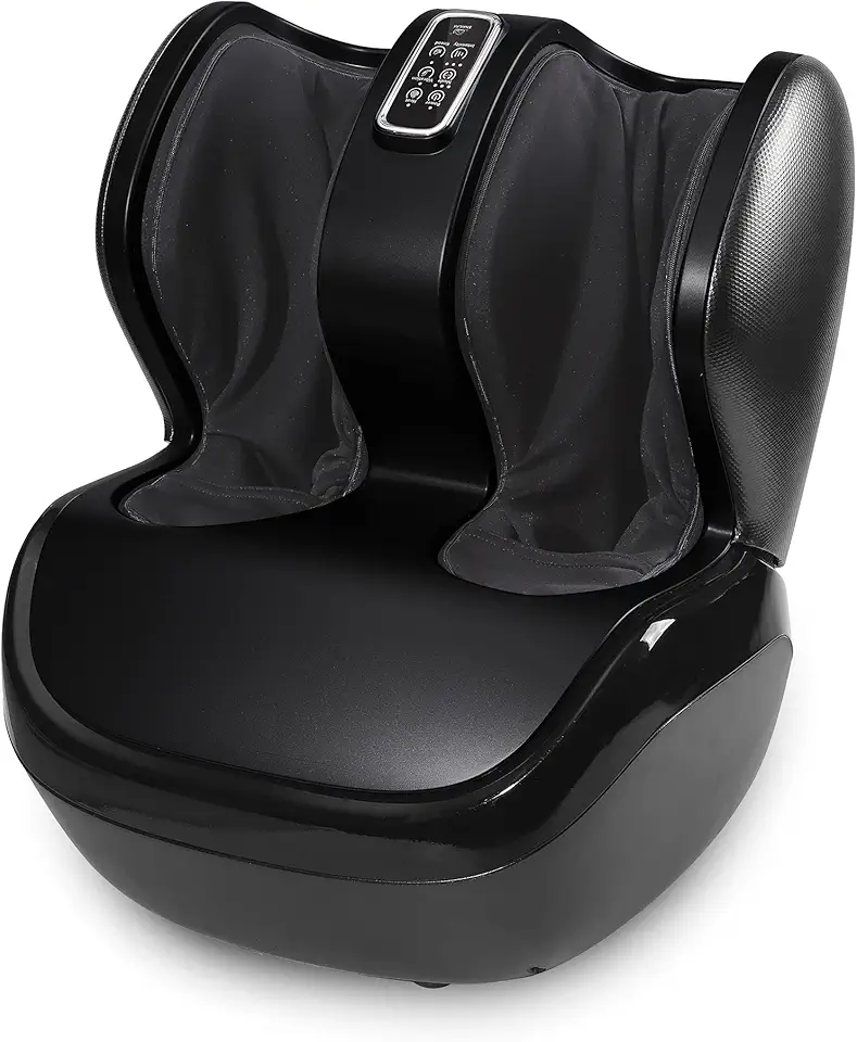 Snailax Shiatsu Foot Massager with Heat, Foot Calf Massage Machine for Plantar Fasciitis, Circulation and Pain, Relaxation, Kneading, Compression, Vibration, Rolling(No Remote)