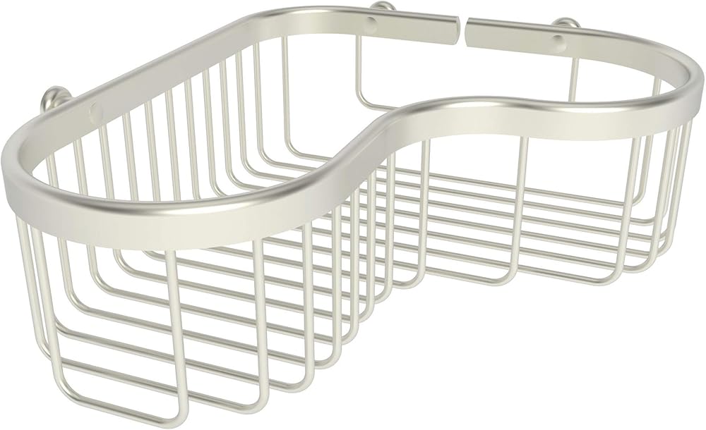 Ginger 505L/SN Splashables Combination Shower Large Corner Basket, Satin Nickel