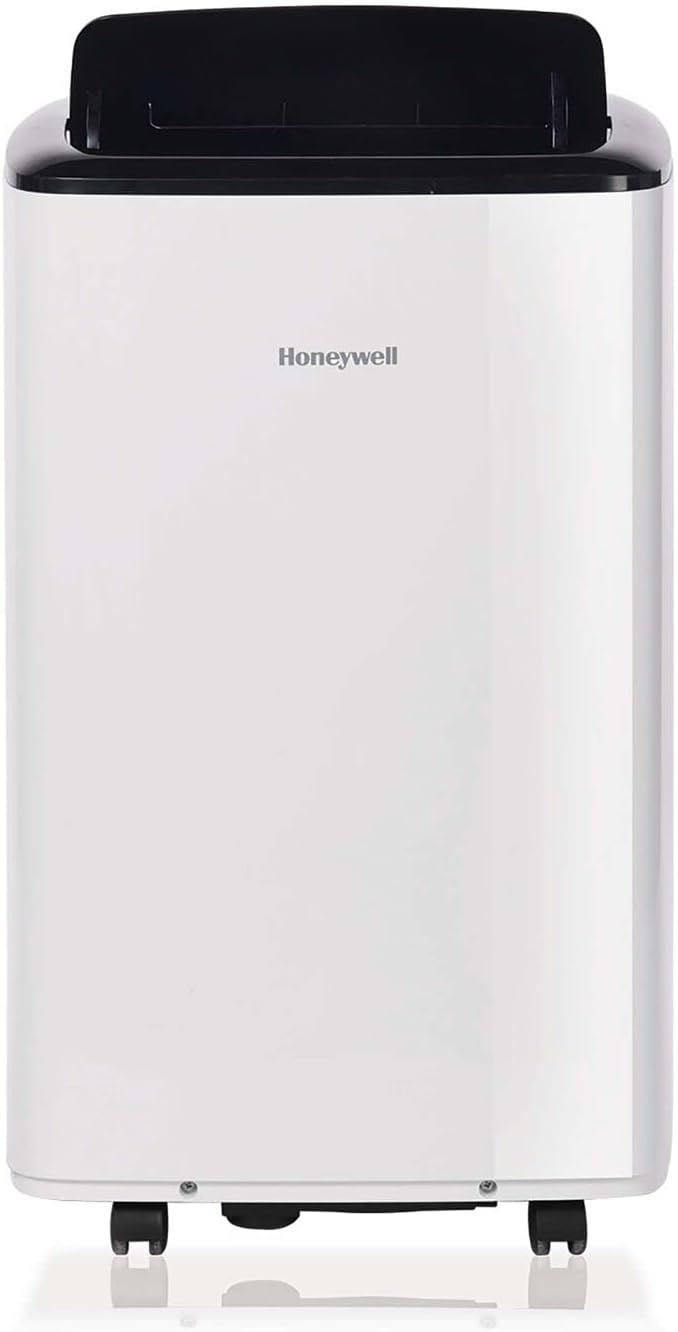 Honeywell 8,000 BTU Smart WiFi Portable Air Conditioner For Bedroom, Office, Living Room, Kitchen, 115V, Cools Up to 350 Sq. Ft. with Dehumidifier, Remote Control and Alexa Voice Control, White