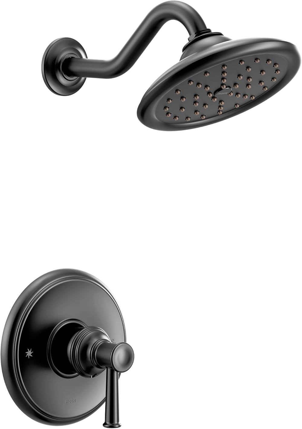 Moen UT3312EPBL Belfield M-CORE 3-Series 1-Handle Shower Trim Kit with Eco-Performance Showerhead, Valve Required, Matte Black