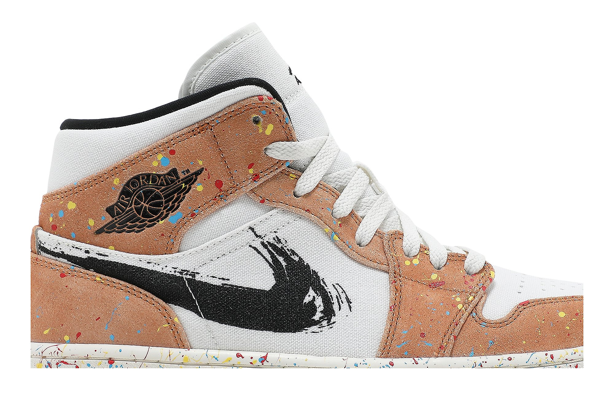 Air Jordan 1 Mid SE 'Brushstroke Paint Splatter' DA8005-100
