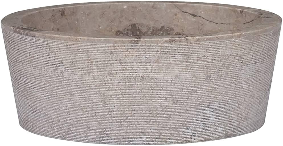 'vidaXL Handmade Marble Bathroom Sink in Elegant Gray – Durable, Robust and Compact Basin for Everyday Use