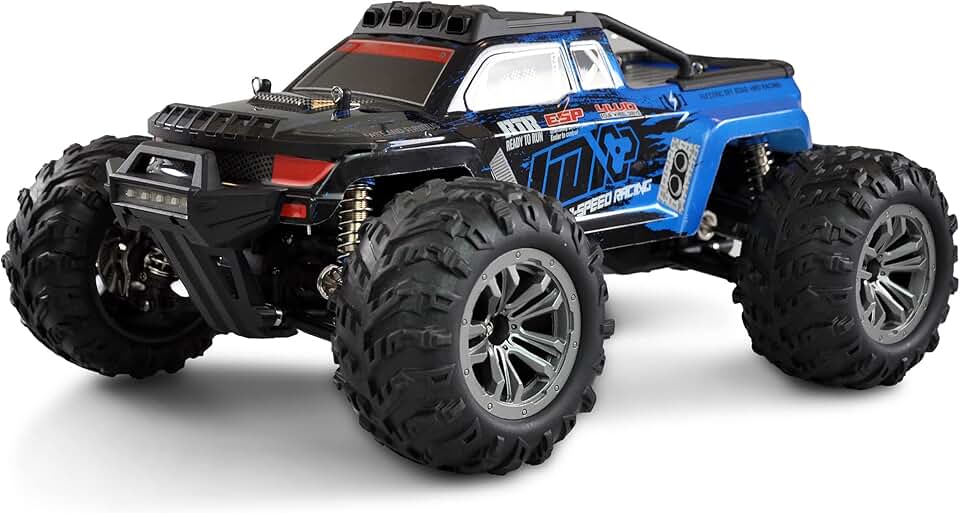 22609 Daphoenodon Monster Truck 4WD 1:12 with Gyro RTR Blue with Remote Control, Battery, Charging Cable