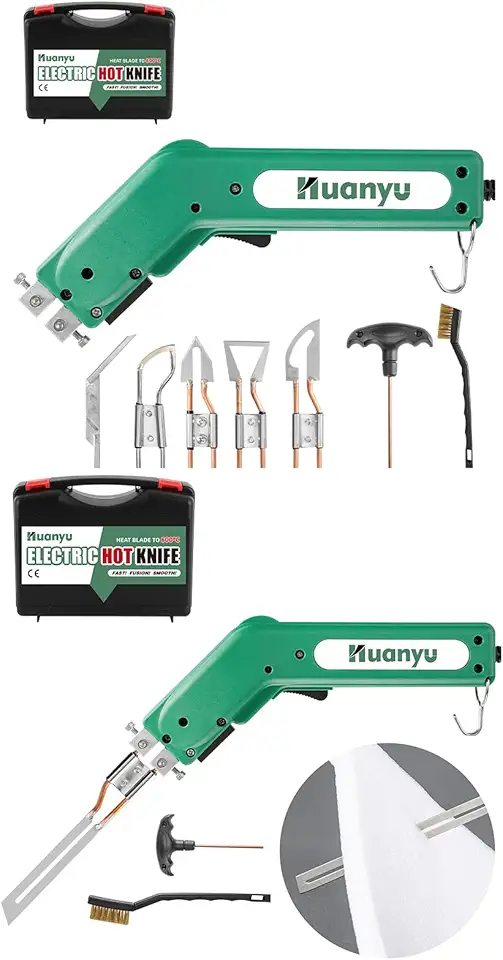 Huanyu Hot Knife 100W with 4 Blades Arc/Shovel/Sharp/R-Type + Hot Knife 150W Straight Type 4in