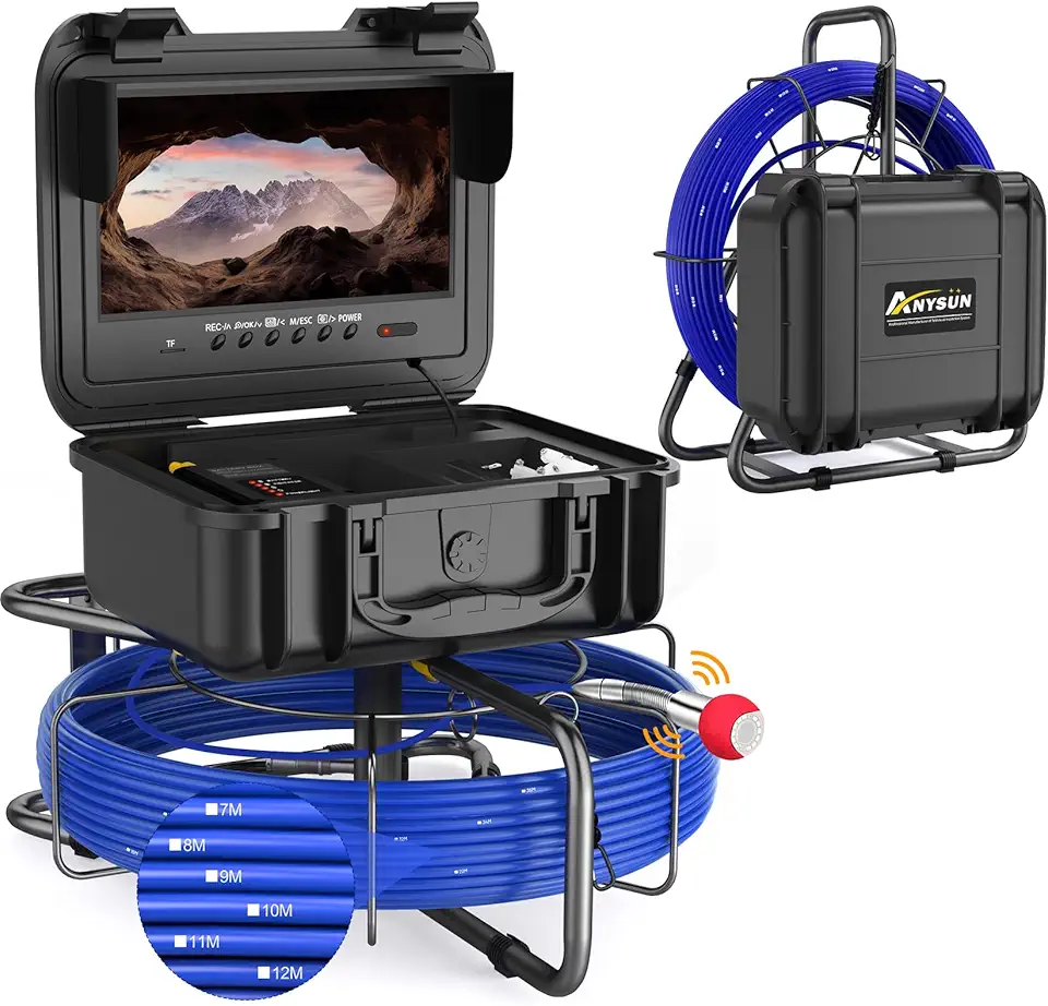 Sewer Camera with 512HZ Sonde, Self-Leveling 9