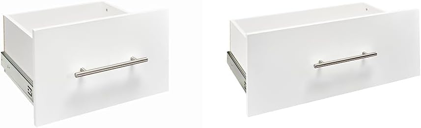 ClosetMaid SuiteSymphony Wood Modern Style Closet Storage Drawers (16-Inch X 10-Inch) and (25-Inch X 10-Inch)