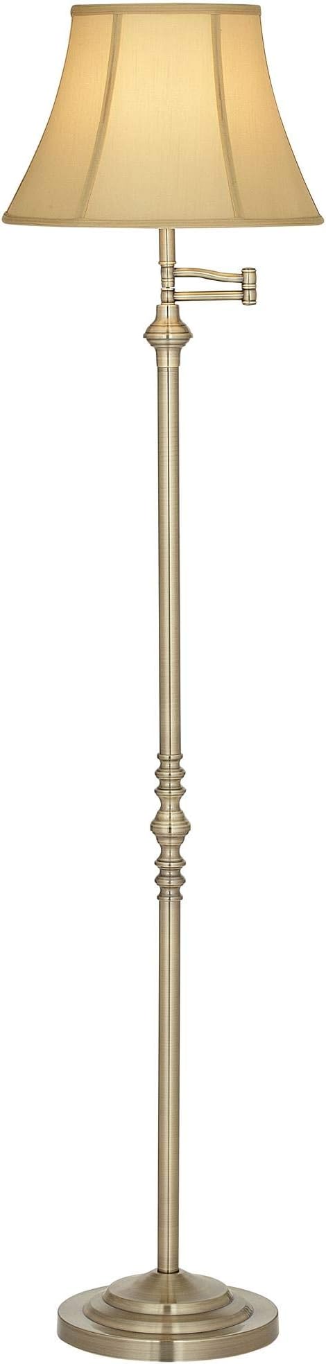 Regency Hill Montebello Traditional Adjustable Swing Arm Floor Lamp Standing 60