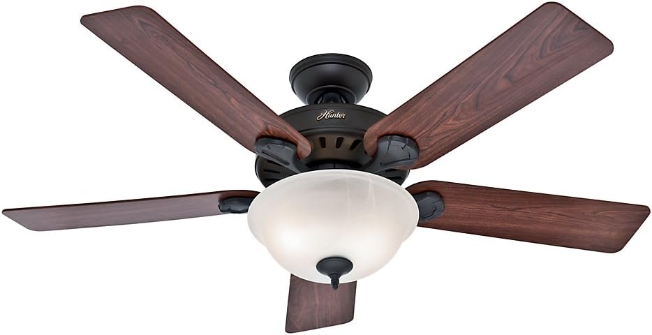 HUNTER Fan Company, 53250, 52 inch Pro's Best New Bronze Ceiling Fan with LED Light Kit and Pull Chain