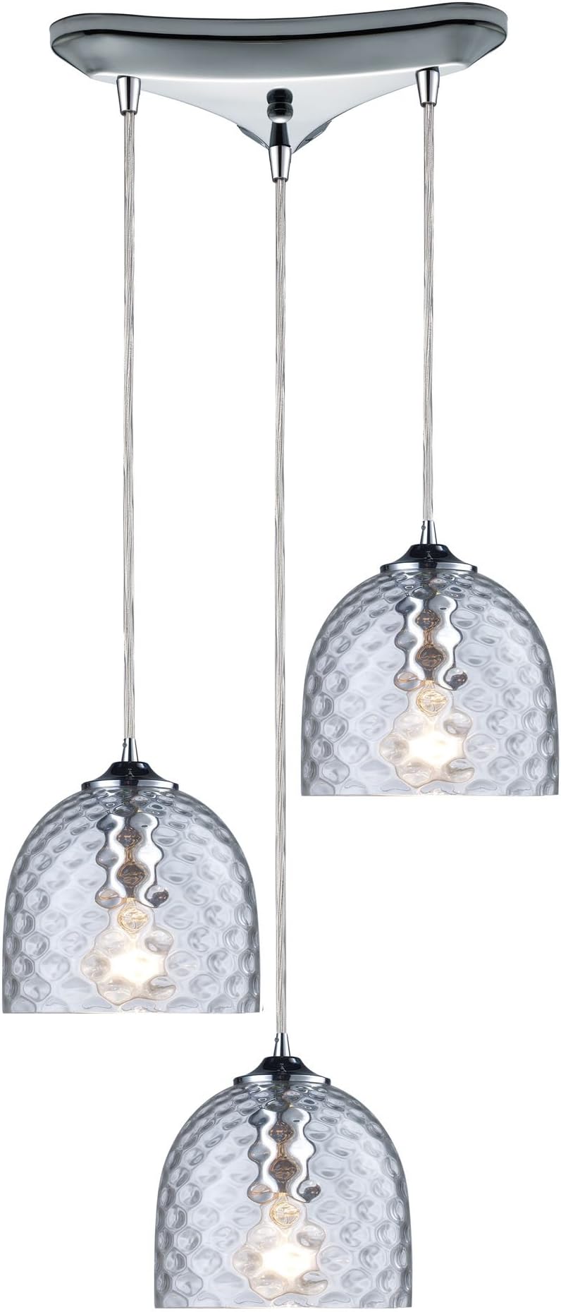 Elk 31080/3CLR Viva 3-Light Clear Pendant in Polished Chrome