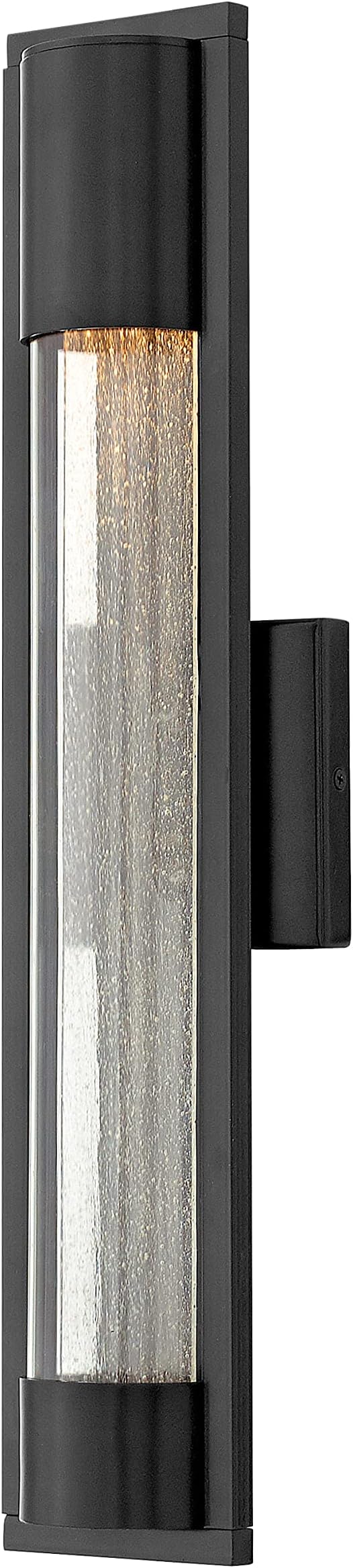 Hinkley Mist 1224SK Medium Outdoor Wall Mount Lantern Light - Contemporary Minimalistic Sconce, Solid Aluminum, Dark Sky & ADA Compliant - Satin Black