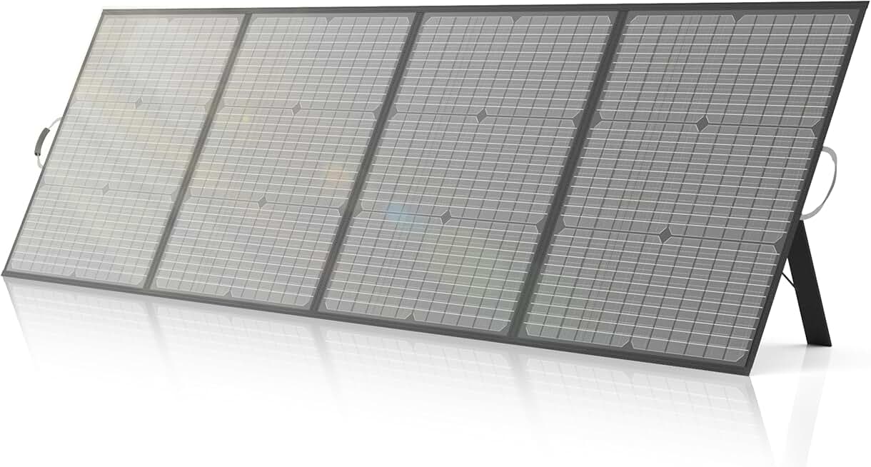 Portable Solar Panel 220W 40V Monocrystalline Foldable Solar Panel Power Backup, IP67 Waterproof & Durable Solar Charger Solar Panel Kit for Powerstation RV Camping Off Grid Fishing