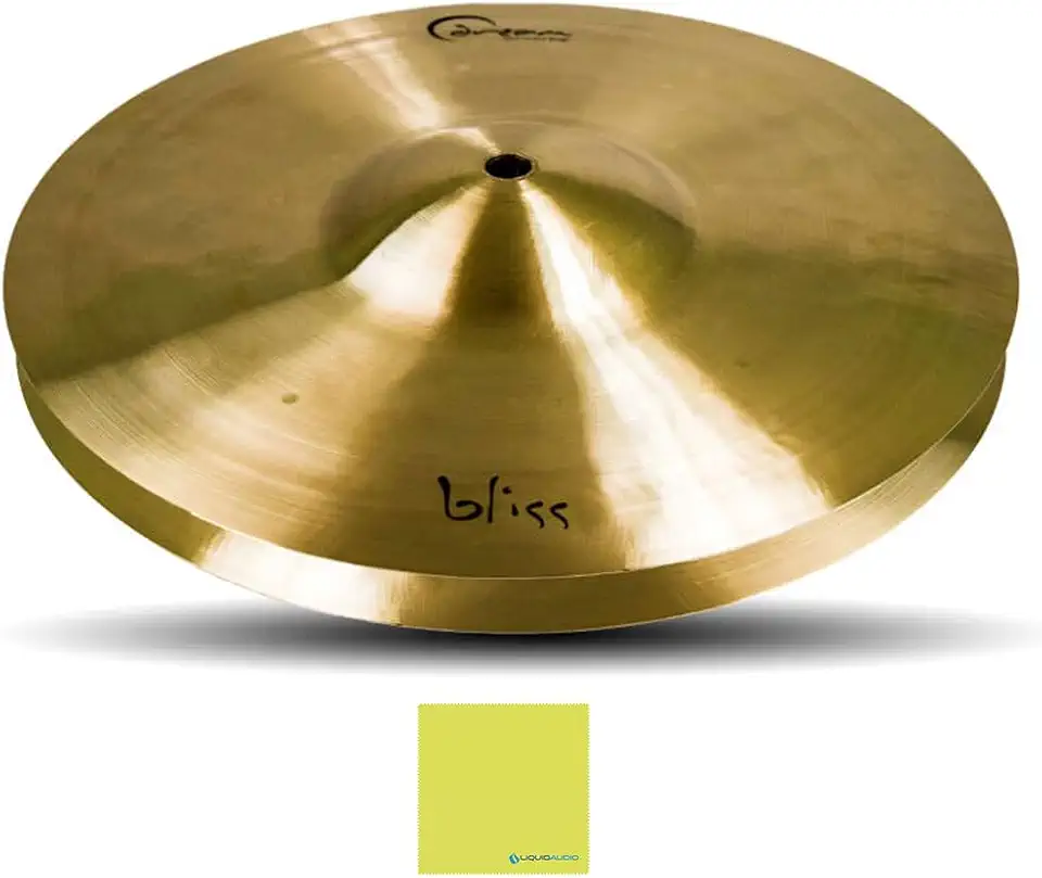 Dream Cymbals and Gongs 12 Inch Hi Hat Cymbals (BHH12) Bundle with Liquid Audio Instrument Polishing Cloth - Dream Cymbals Bliss Series