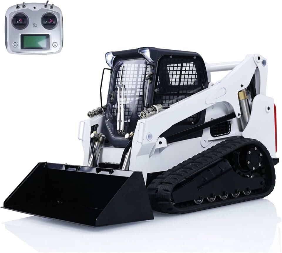 1/14 RC Hydraulic Skid-Steer Loader SM770 RC Tracked Loader Construction Vehicle Model Light Sound I6S Radio Controller