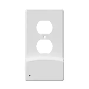 LUMICOVER Classic Decor 1 Gang Duplex Plastic Wall Plate with nightlight and USB Outlets - White
