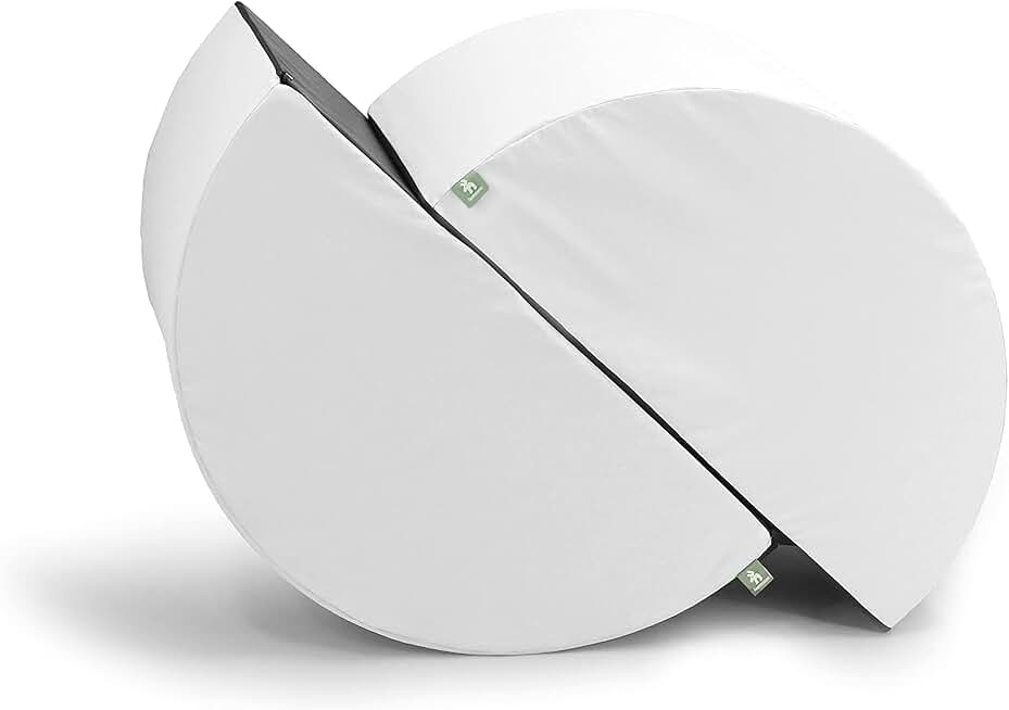 foamnasium Tumbler Set, Indoor Foam Playset, 2 Piece Soft Toddler and Active Kids Play Foam Climber for Balancing, Crawling, Climbing, Sliding and Jumping, Made in the US, White