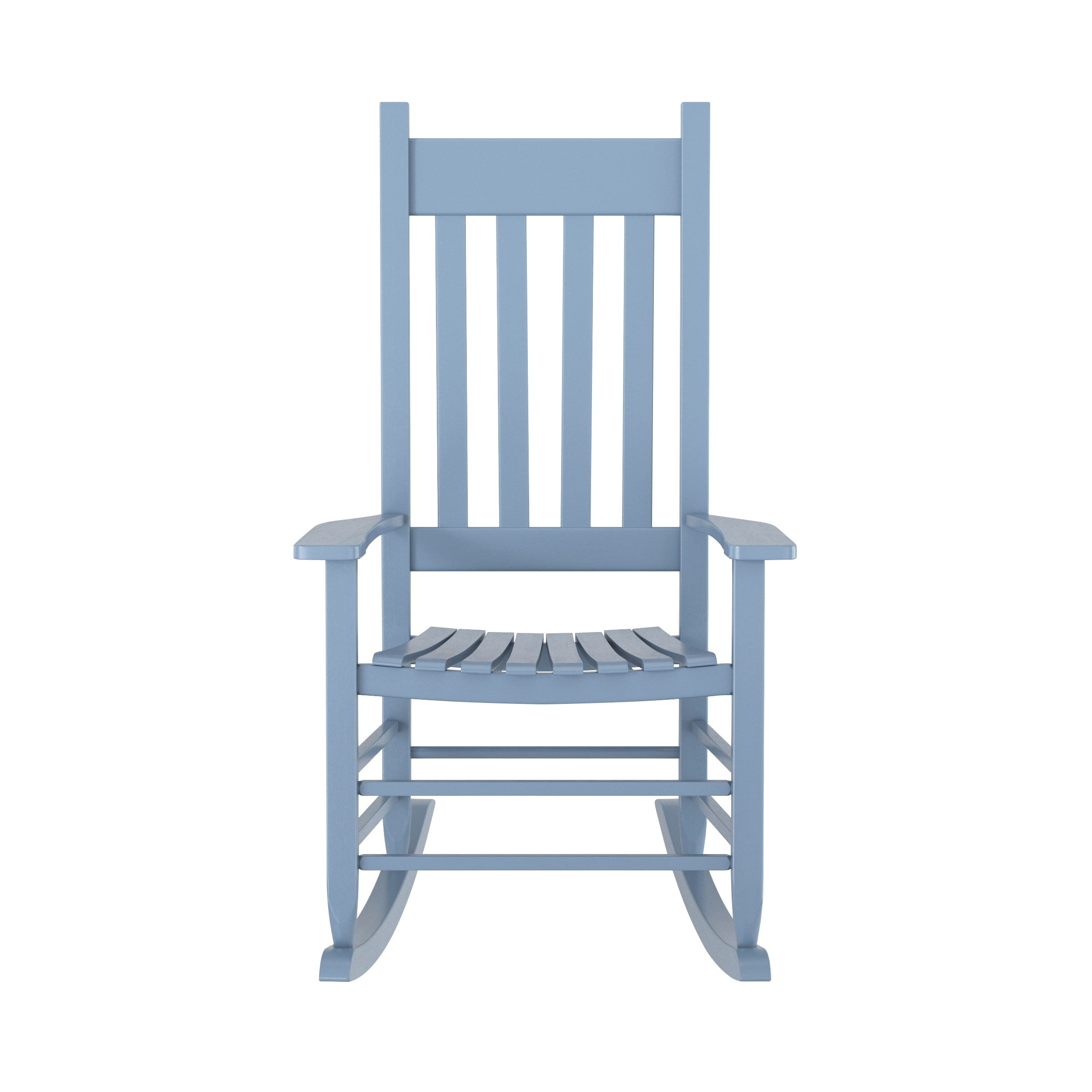Style Selections Grey Wood Frame Rocking Chair with Slat Seat