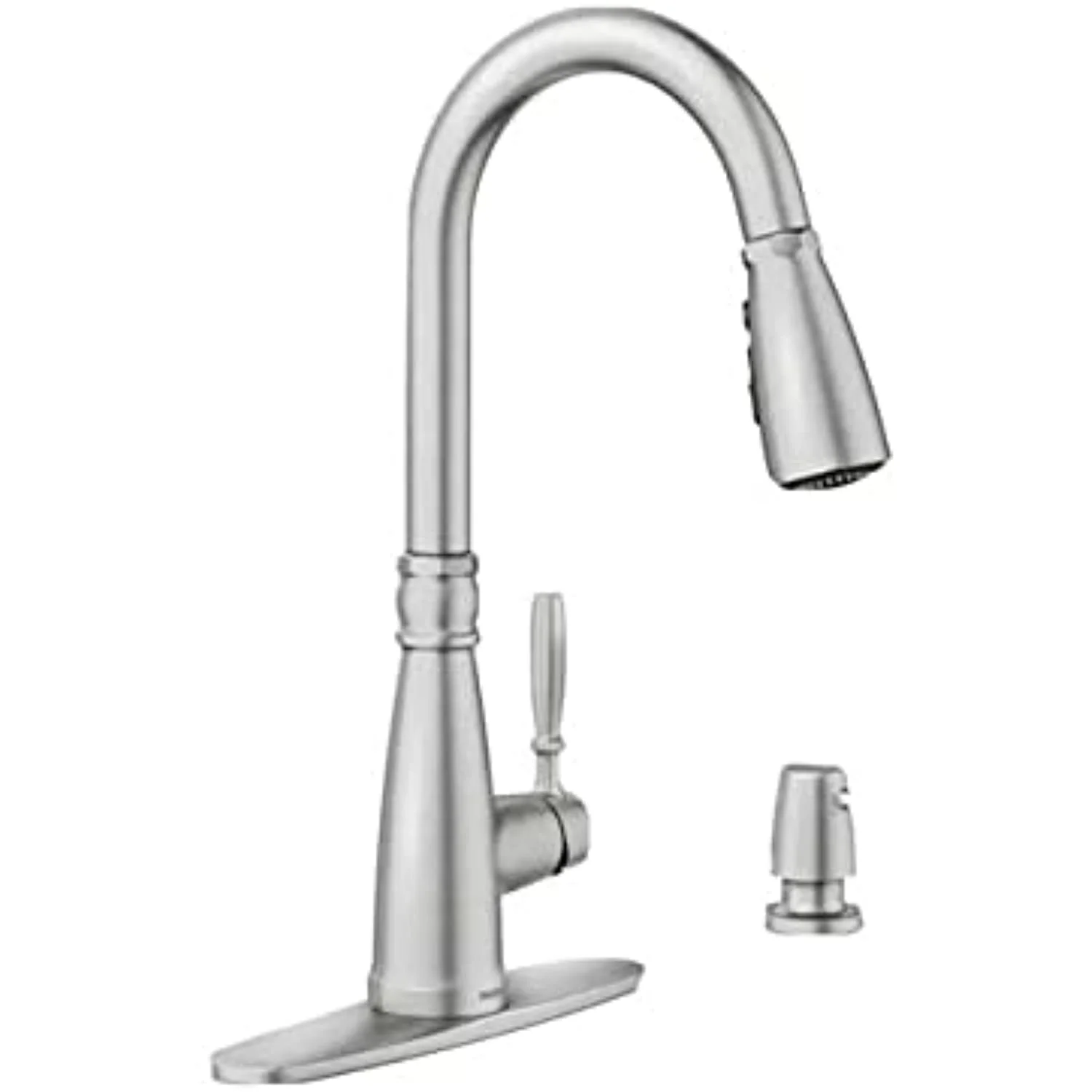 MOEN Boman Single Handle Pull-Down Sprayer Kitchen Faucet with Reflex and PowerBoost in Spot Resist Stainless