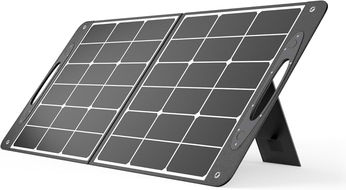 Portable Solar Panel 280W 20V Foldable Power Station Lightweight 24% Efficiency Charger with IP67 Waterproofing with MC4 Conversion Plug for Camping