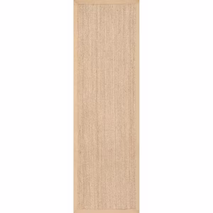 nuLOOM Elijah Seagrass with Border Beige 2 ft. 6 in. x 14 ft. Indoor Runner Rug