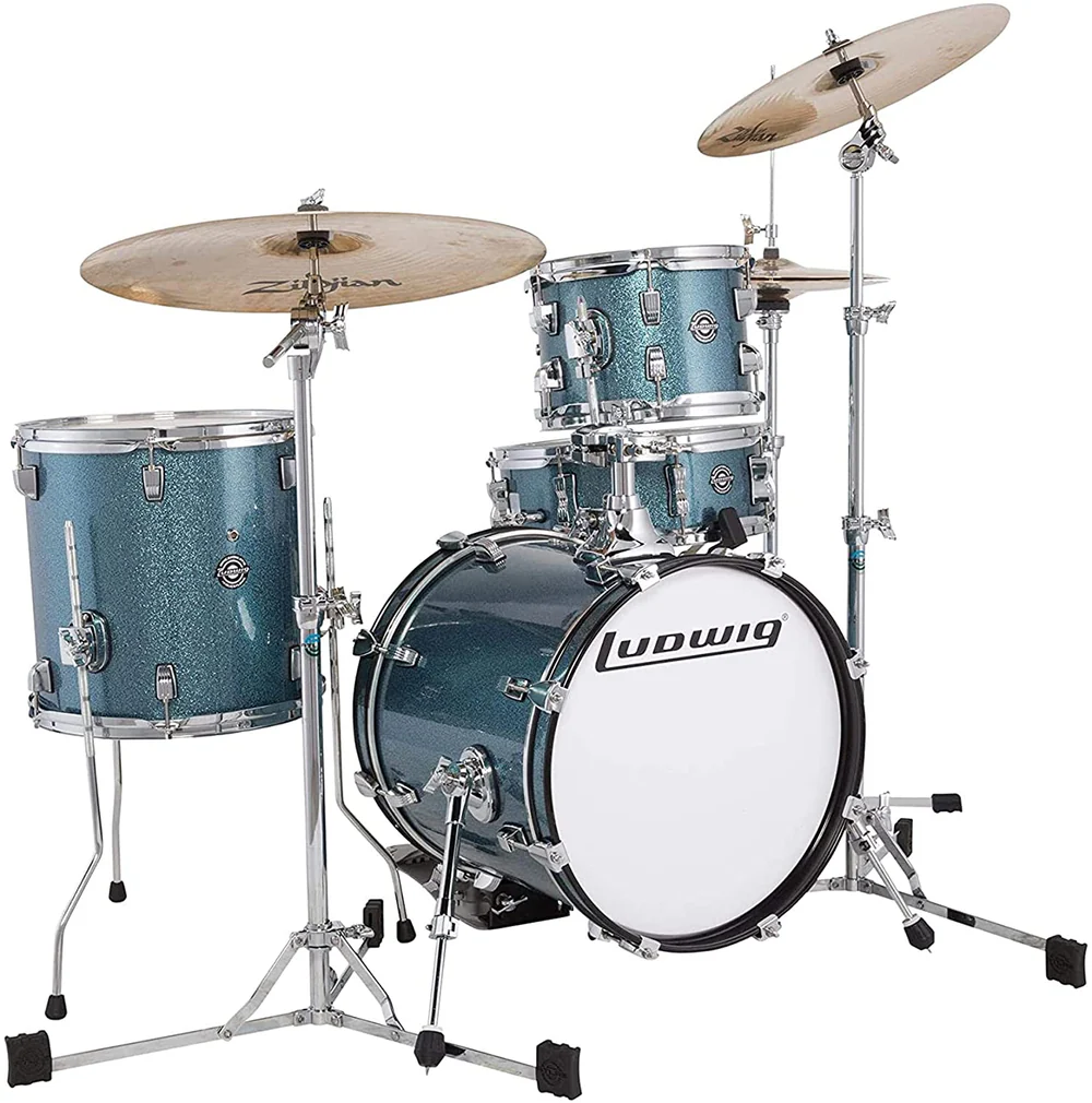Ludwig LC179XX023 4pc Breakbeats Shell Pack- Azure Blue Sparkle Ludwig LC179XX023 4pc Breakbeats Shell Pack- Azure Blue Sparkle