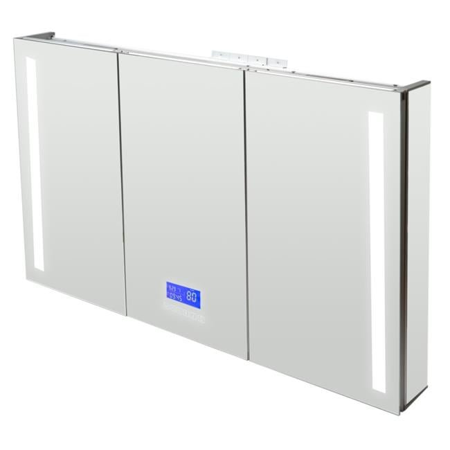ALFI  42 x 28 in. Triple Door LED Light Bluetooth Medicine Cabinet, Grey