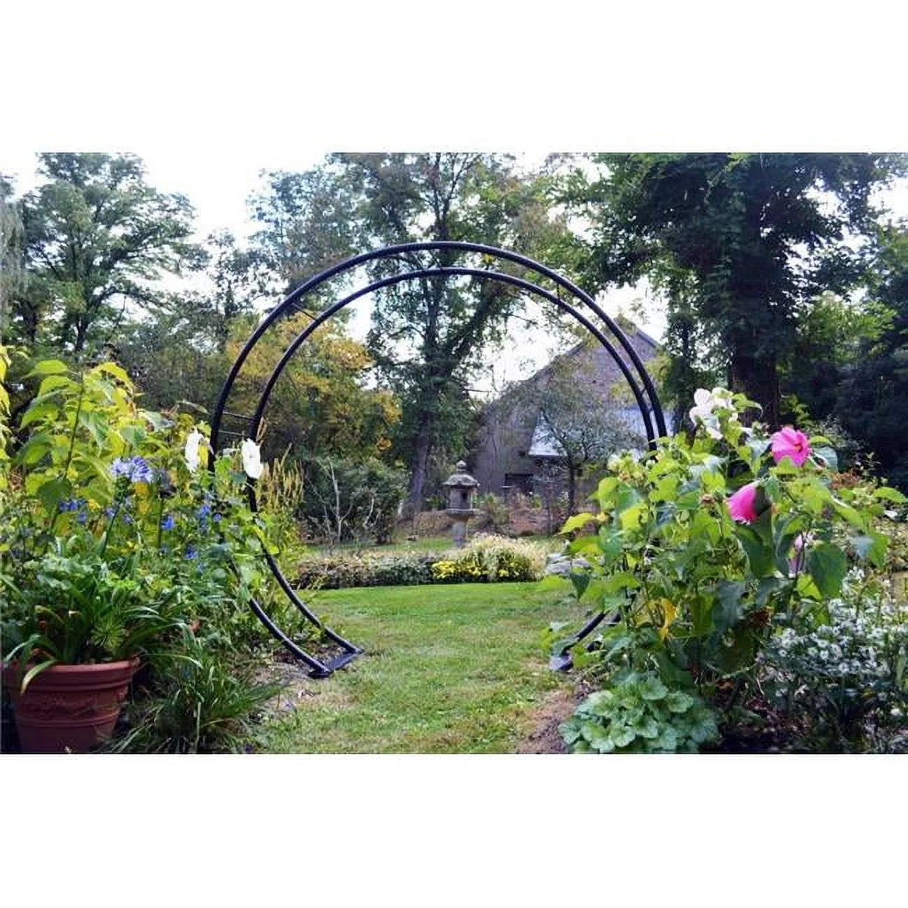 81 x 87 in. Moon Gate Arch, Black