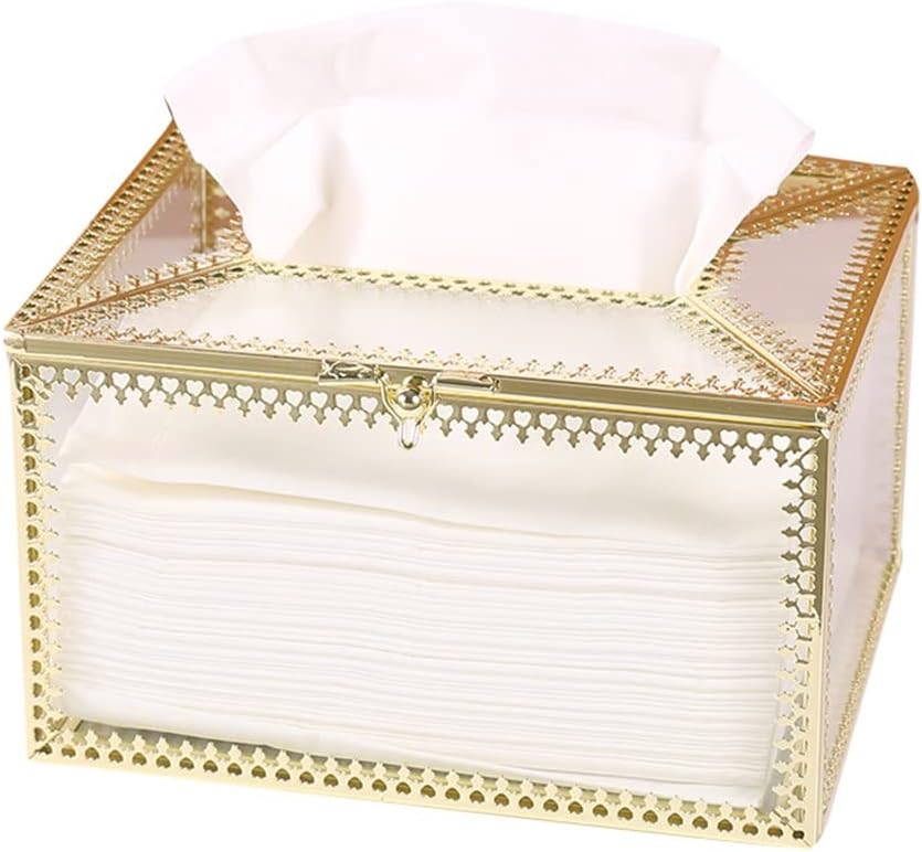 DGSEFD-8 Napkin Tissue Holder Extractable Toilet Paper Box Table Paper Box for Bathroom Kitchen Office Storage Organizer