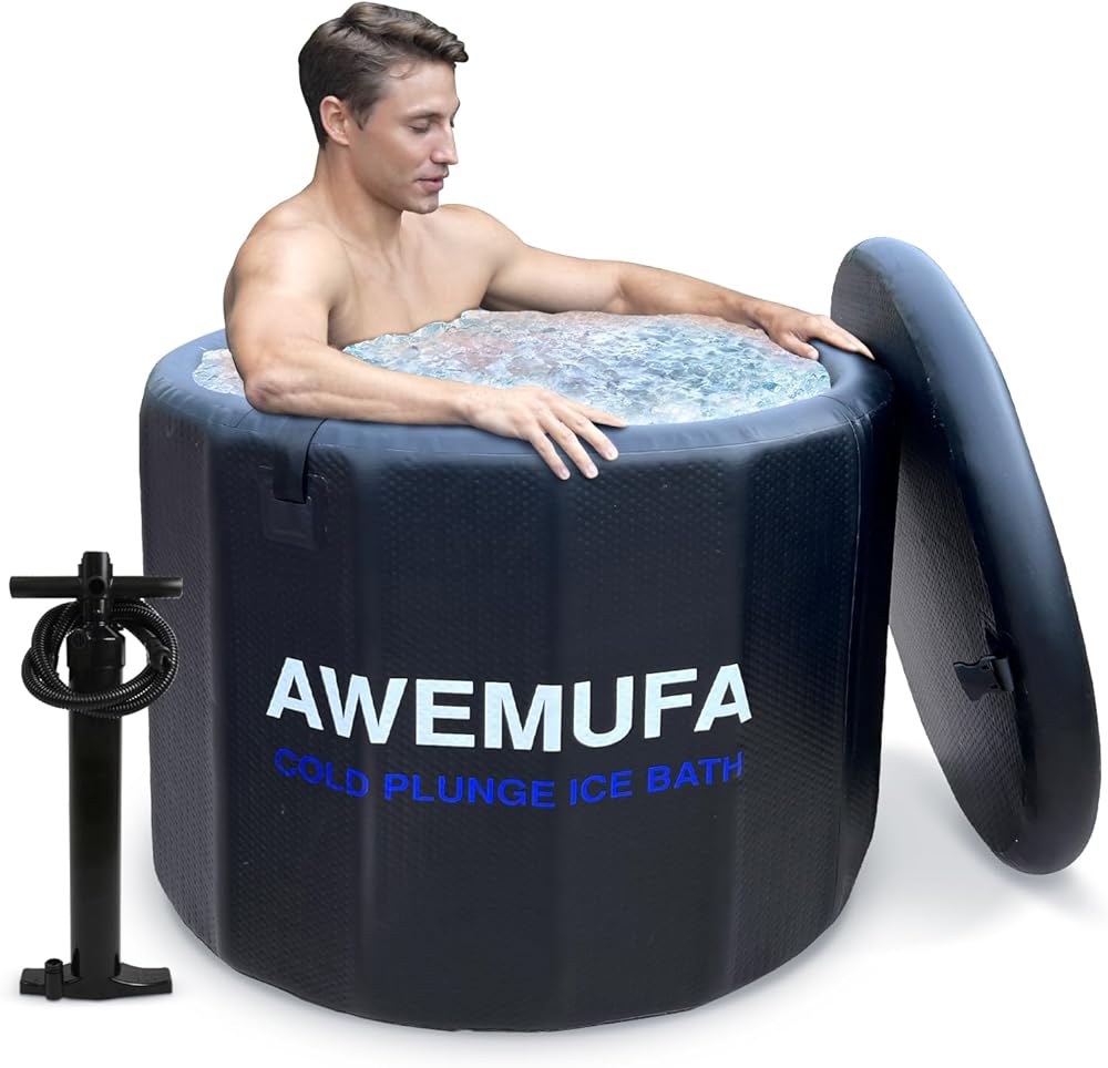 Upgraded Cold Plunge Tub with Insulated Lid for Athletes, 31.5