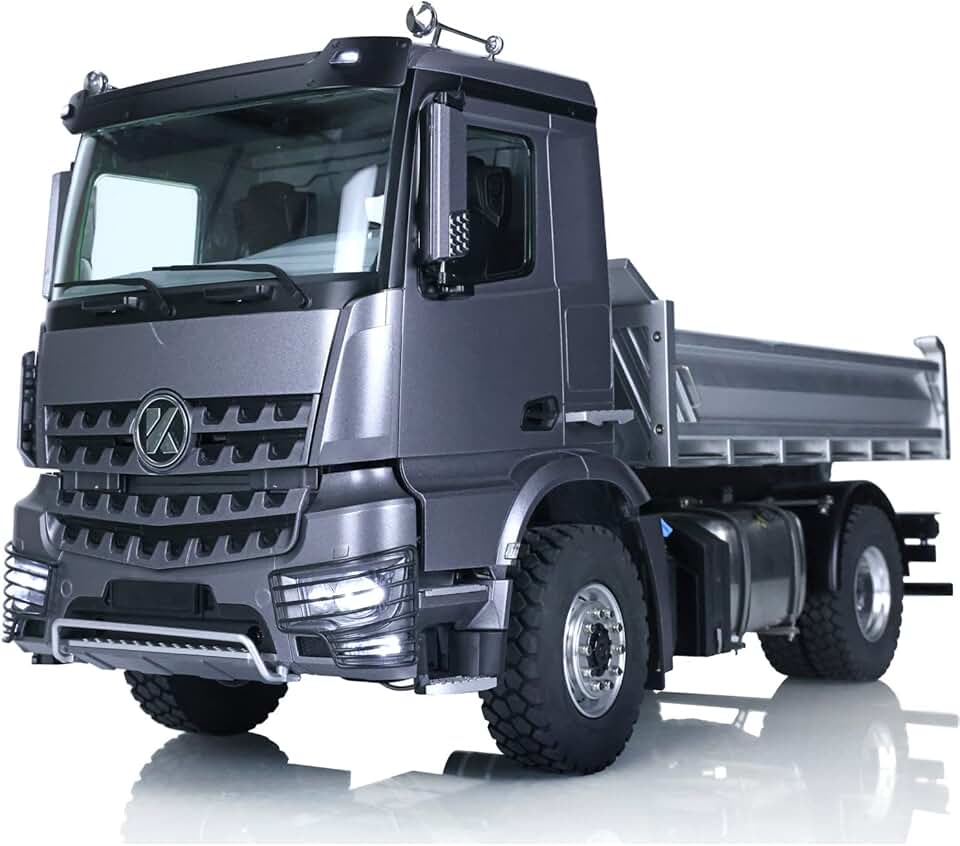 Kabolite 1/14 4 * 4 RC Hydraulic Dumper Truck Metal Huina K3362 Tipper Car Model 2Speed Gearbox Light Sound ST8 Remote Controller