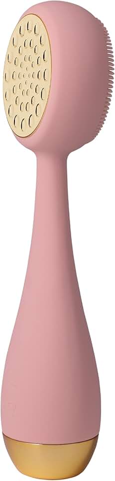 PMD Beauty Clean Pro Gold - Smart Facial Cleansing Device with Silicone Brush & 24K Gold ActiveWarmth Anti-Aging Massager - Waterproof - SonicGlow Vibration - Clear Pores & Blackheads