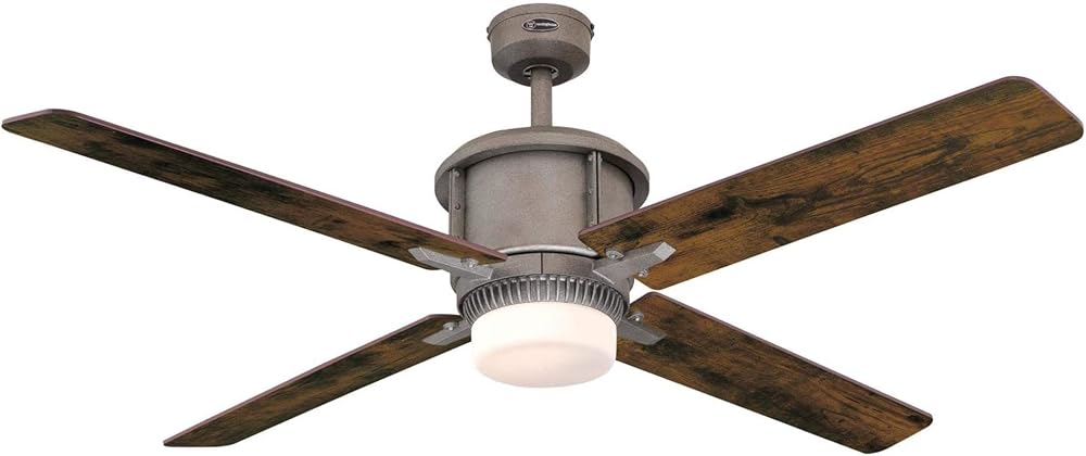 Westinghouse Lighting 7220200 Cliff 56-Inch Industrial Steel Indoor, Dimmable LED Light Kit with Opal Frosted Glass, Remote Control Included Ceiling Fan