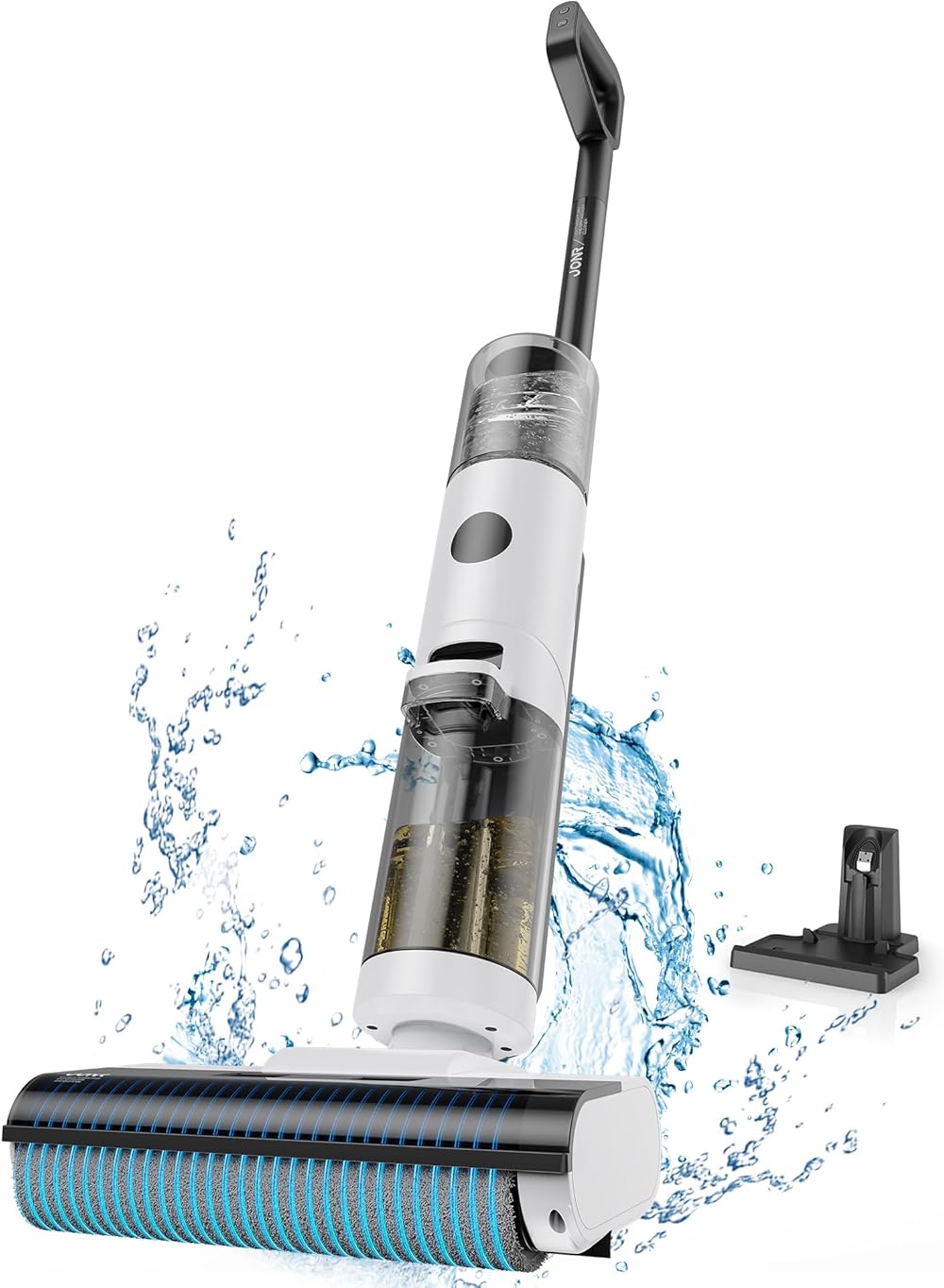 ED12 Cordless Wet Dry Vacuum Cleaner, Electric Vacuum Brooms & Mops for Hardwood Floors, Self Cleaning& Enhanced Edge Cleaning Mopping Machine, Great for Sticky Messes and Pet Hair