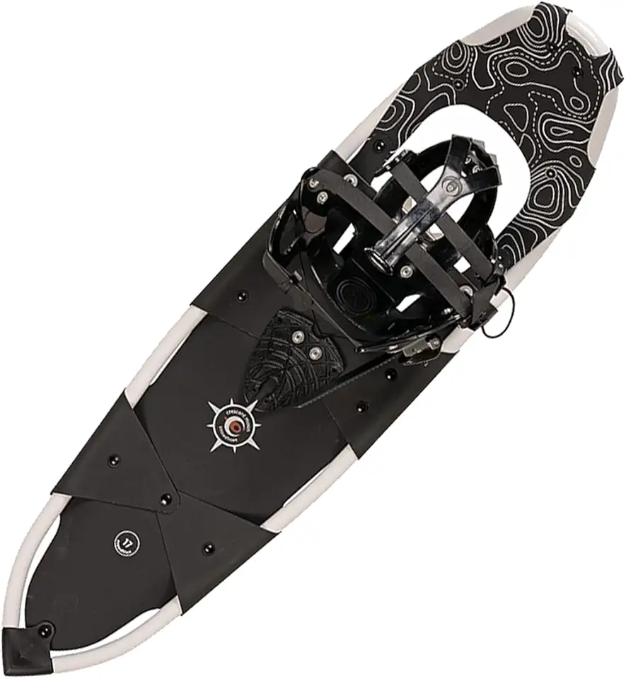 Crescent Moon Snowshoes Denali 37 - Mens Powder Backcountry Snowshoes, Perfect for Deep Snow and/or Large Men, Supports Up to 250 lbs in Powder and Up to Shoe Size Men's 15