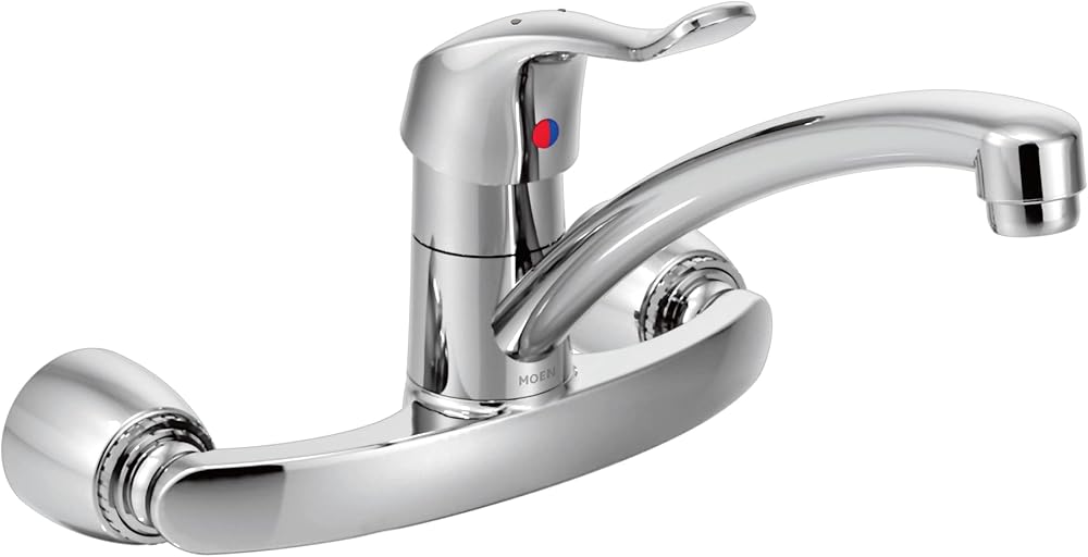 Moen Commercial M-DURA Chrome One-Handle Wall Mount Kitchen Faucet, 8713