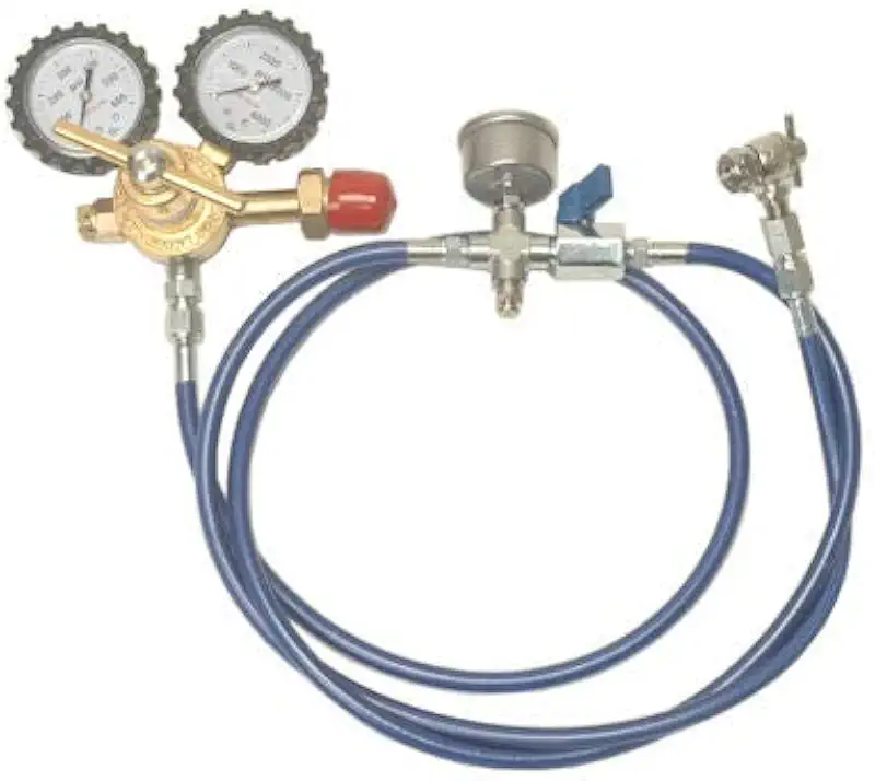 Nitrogen Shock Fill Kit, No Loss Air Chuck, Relief Valve, and Regulator Hookup, Made in The USA