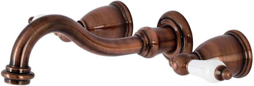 Kingston Brass KS312PLAC Vintage Bathroom Faucet, Antique Copper,13 x 8.06 x 2.56