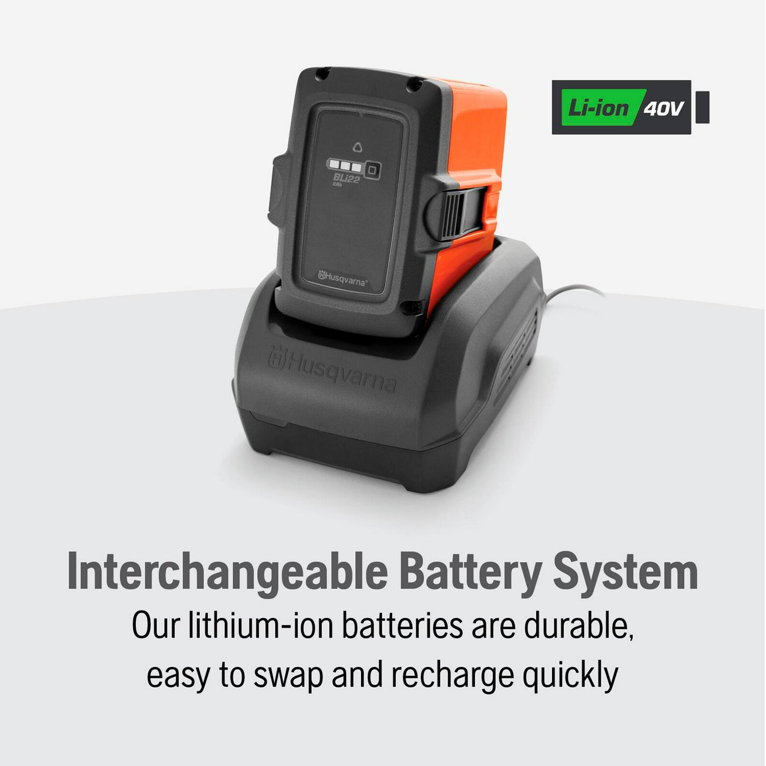 Husqvarna 40-Volt 4 Ah; Lithium Ion (li-ion) Battery
