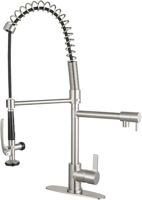 Kingston Brass LS8508CTL Continental Pre-Rinse Kitchen Faucet, Brushed Nickel