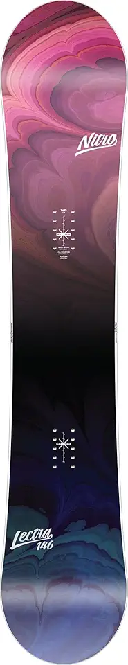 Nitro Women's Lectra 23 Forgiving All Mountain Girls Snowboard for Beginners, Advanced Board