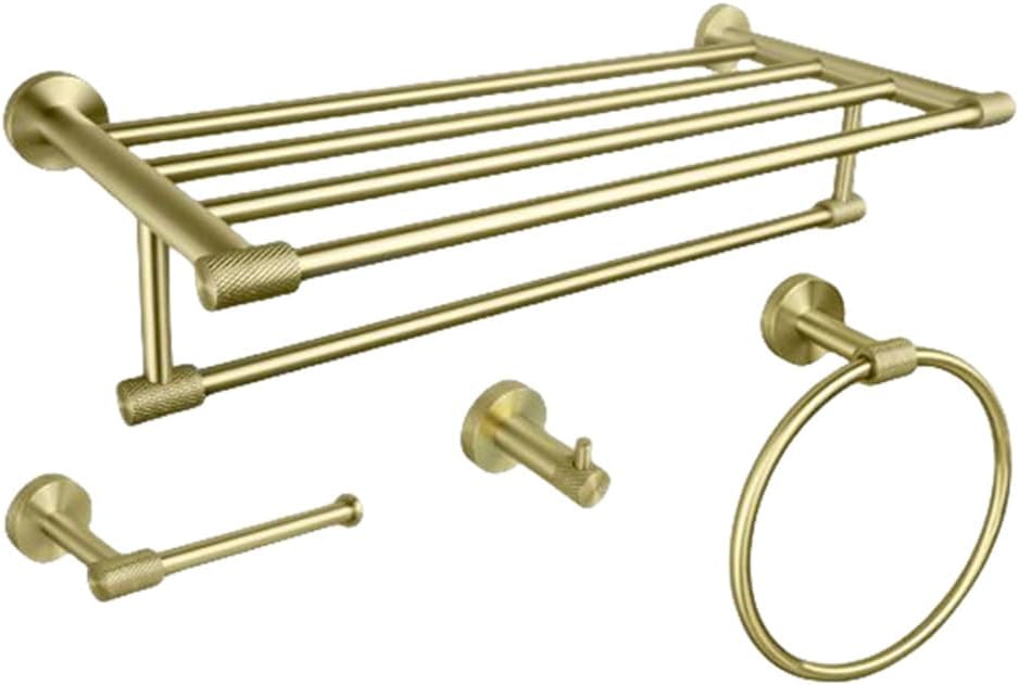 Chrome Black Brushed Gold Knurled Towel Rack Towel Bar Robe Hook Paper ...
