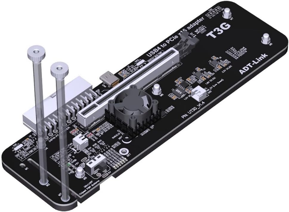 JMT ADT-UT3G USB4.0 Docking Station 64G PCIe4.0x4 to Laptop Graphics Card External Conversion Adapter Compatible with Thunderbolt 3 4