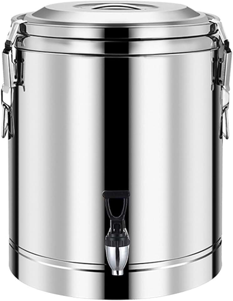 AIZYR Commercial Insulated Bucket Hot Water Dispensers Hot Box, Insulated Soup Container with Spigot Food Warmer for Party Restaurant Canteen,60L