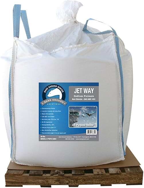 Bare Ground SoFo-2000 Jet Way Granular Deicer - Non-Chloride, Non-Conductive, Non-Toxic, Non-Polluting, 2000 lbs