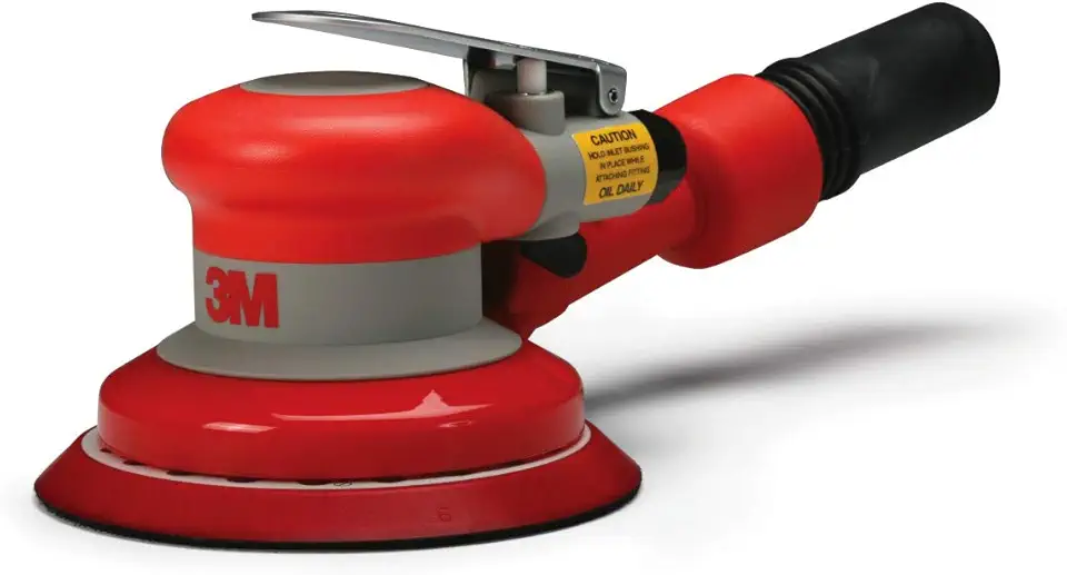 3M Random Orbital Sander – Self Generated Vacuum Sander – 5 in x 3/16 in Diam. Orbit – Pneumatic Palm Sander – Hook and Loop Pad – For Wood, Composites, Metal – Original Series
