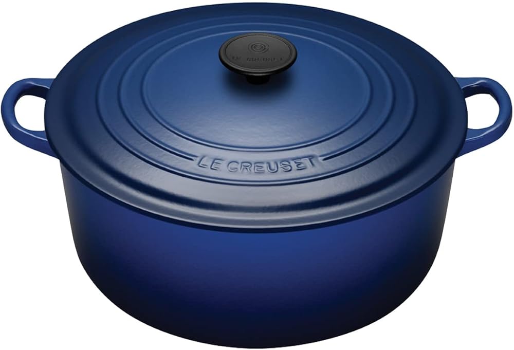 Le Creuset Enameled Cast-Iron 5-1/2-Quart Round French Oven, Cobalt