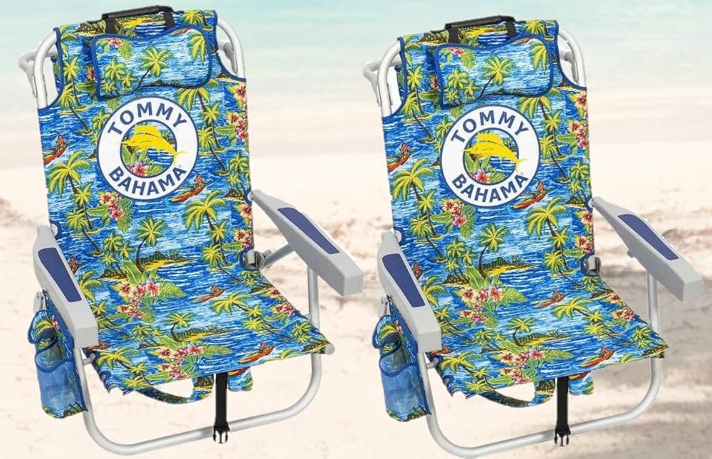 Tommy Bahama Backpack Beach Chair 2 Pack (Palm Beaches)